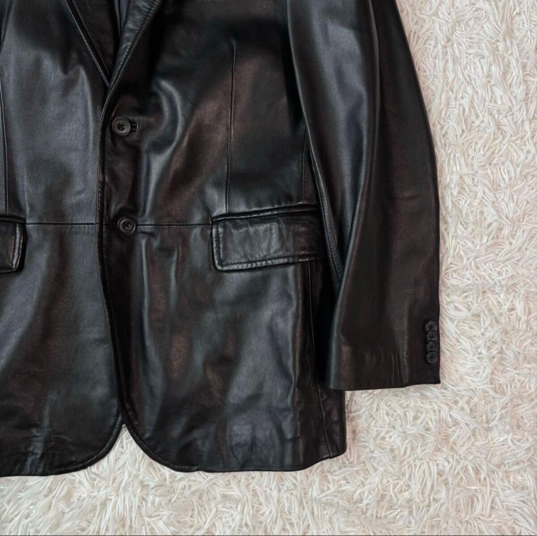 ✨極美品 L相当✨リコリス テーラードジャケット ラムレザー オーバーサイズ