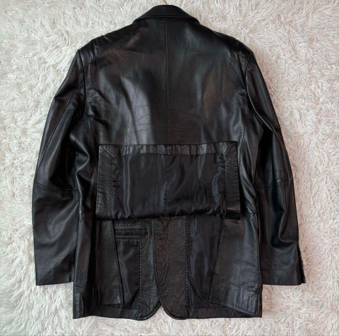 ✨極美品 L相当✨リコリス テーラードジャケット ラムレザー オーバーサイズ