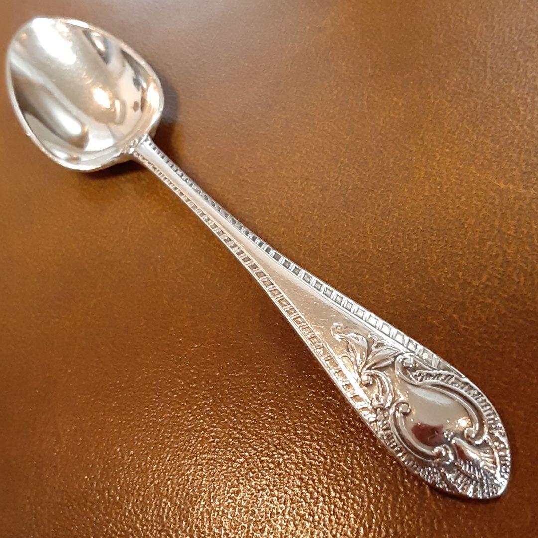 英国 純銀 ティースプーン&シュガートング ♡アンティークシルバー◇ケース付