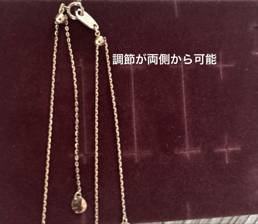 【美品】eteK10YG ミラーカットチェーン ロングネックレス