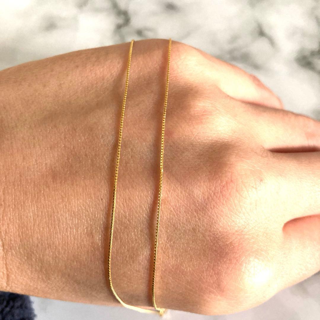 k18 ネックレス　ベネチアンチェーン　イエローゴールド