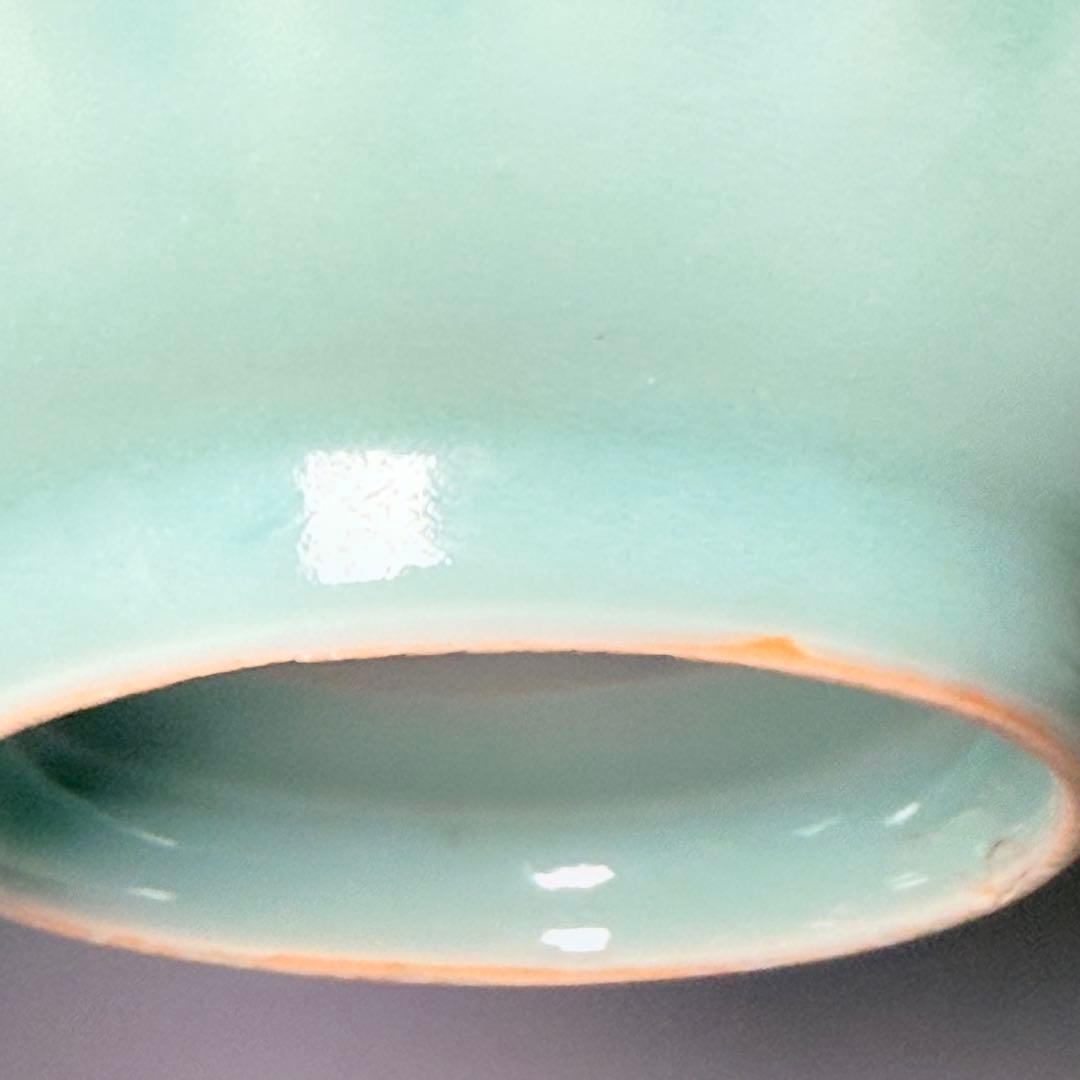 後期　鍋島青磁　江戸中期～末期　青磁菊花形皿　納箱付　同手　図録掲載品