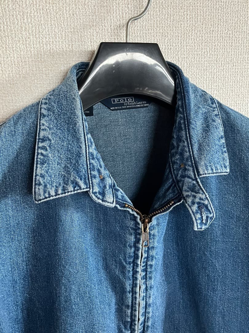 80sRALPH LAUREN デニムスイングトップ ドリズラーポニーなし