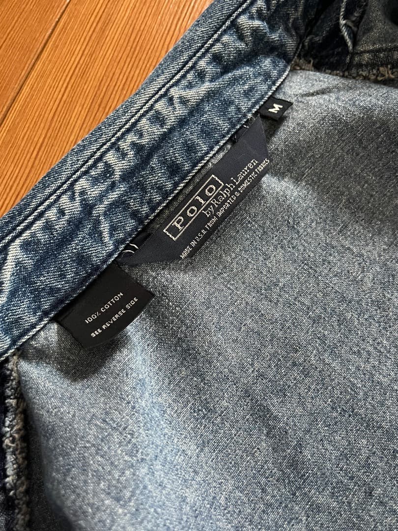 80sRALPH LAUREN デニムスイングトップ ドリズラーポニーなし
