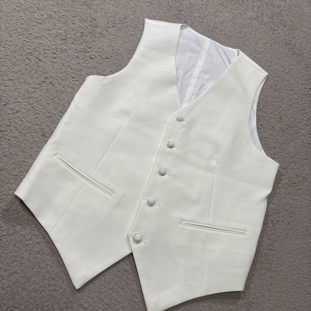 P.R.A.H. ホワイト スーツセット ベスト付き シングルブレスト Lサイズ