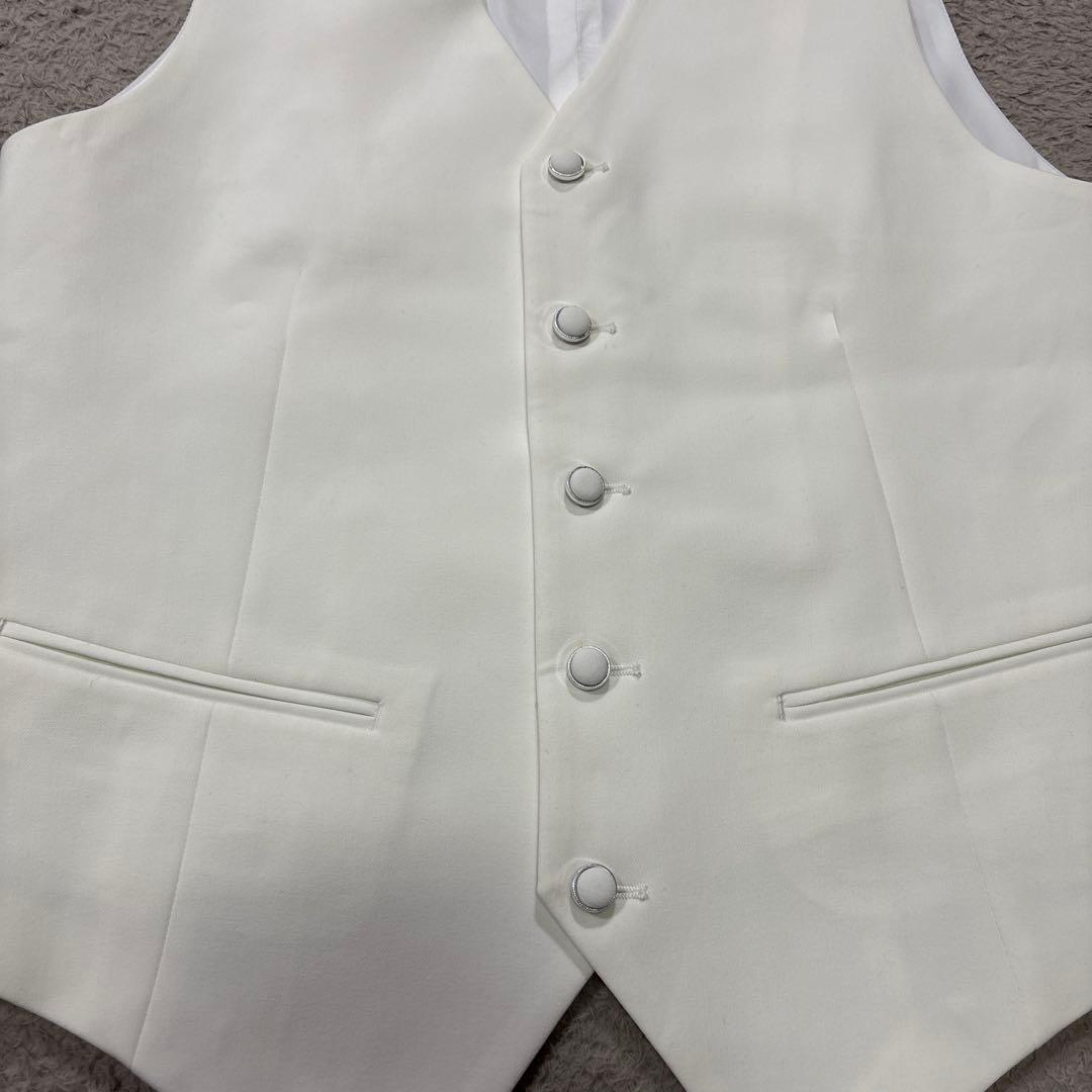 P.R.A.H. ホワイト スーツセット ベスト付き シングルブレスト Lサイズ