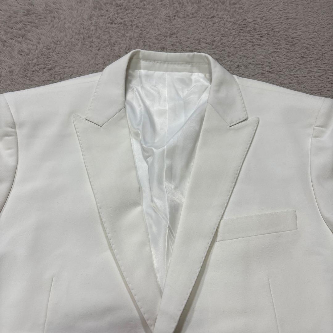 P.R.A.H. ホワイト スーツセット ベスト付き シングルブレスト Lサイズ