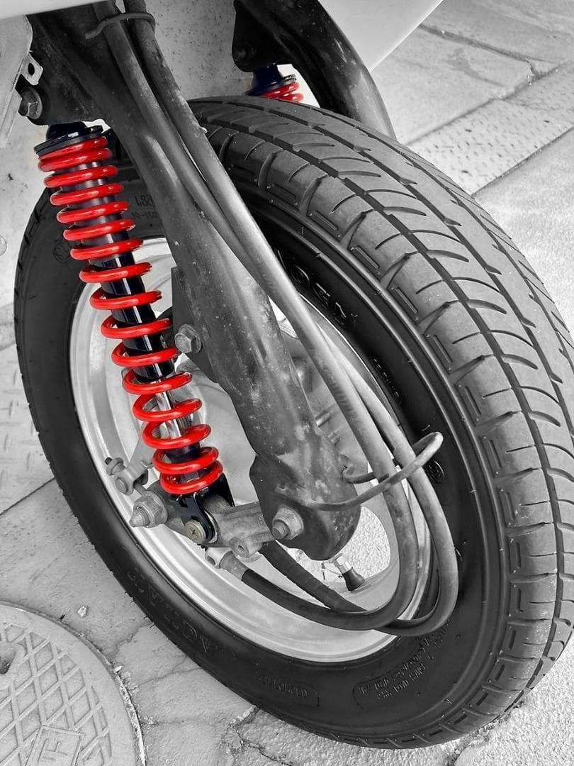 ホンダ ジャイロキャノピー全車適合 フロントサスペンション (赤黒) 二本セット