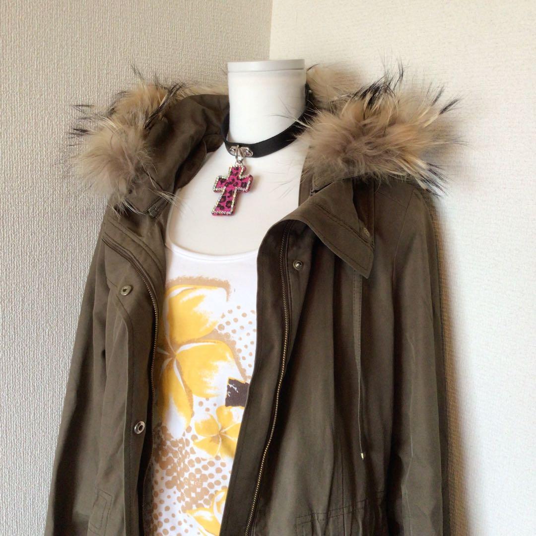 y2k 00s archive グランジファー付モッズコート　お兄系　平成ギャル