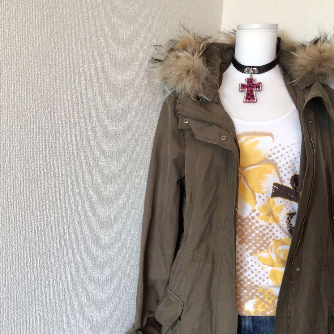 y2k 00s archive グランジファー付モッズコート　お兄系　平成ギャル