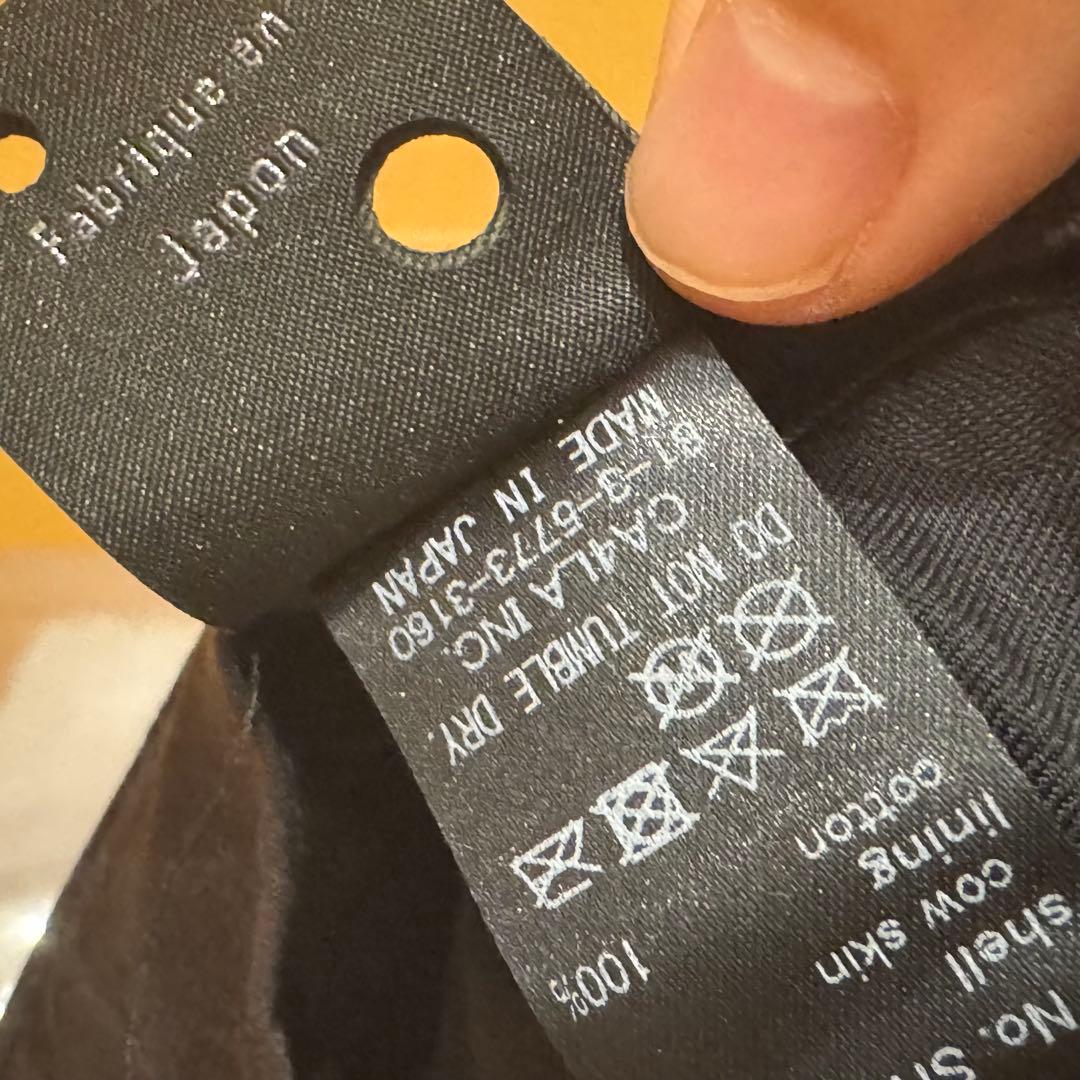 牛革　レザー ベレー帽　ブラック　CA4LA