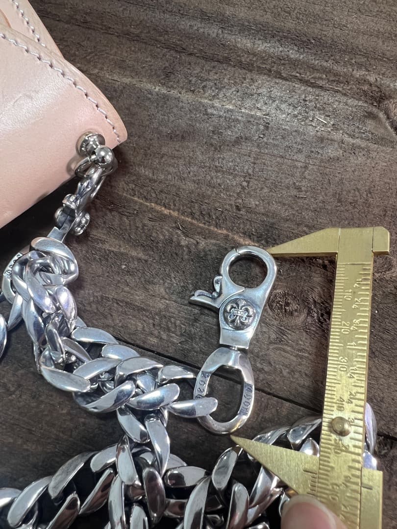 バイカー必須　ウォレット用プレーン　シルバーチェーン　TYPE2　QBKA005