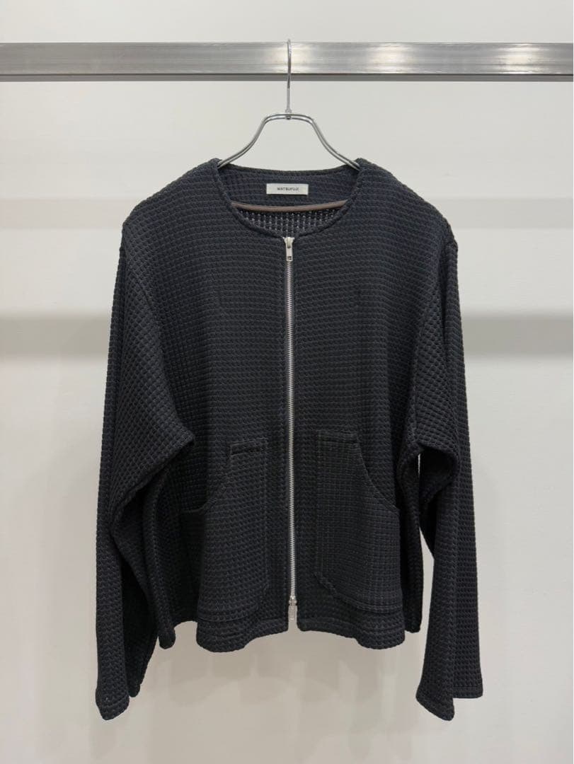 MATSUFUJI ノーカラージップアップブルゾン