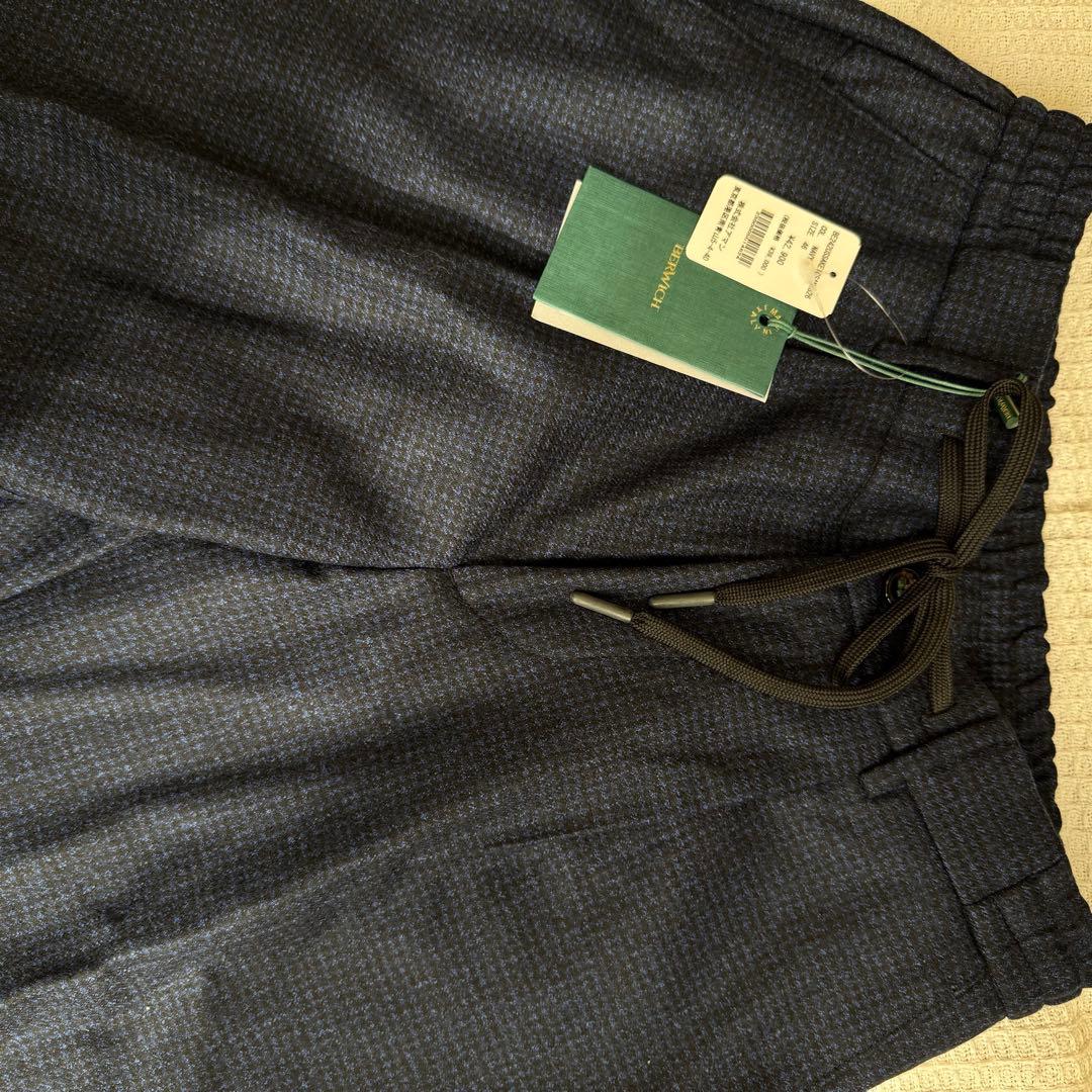 新品ベルウィッチ　ネイビー✖️ブラック　シャドウ千鳥格子パンツ