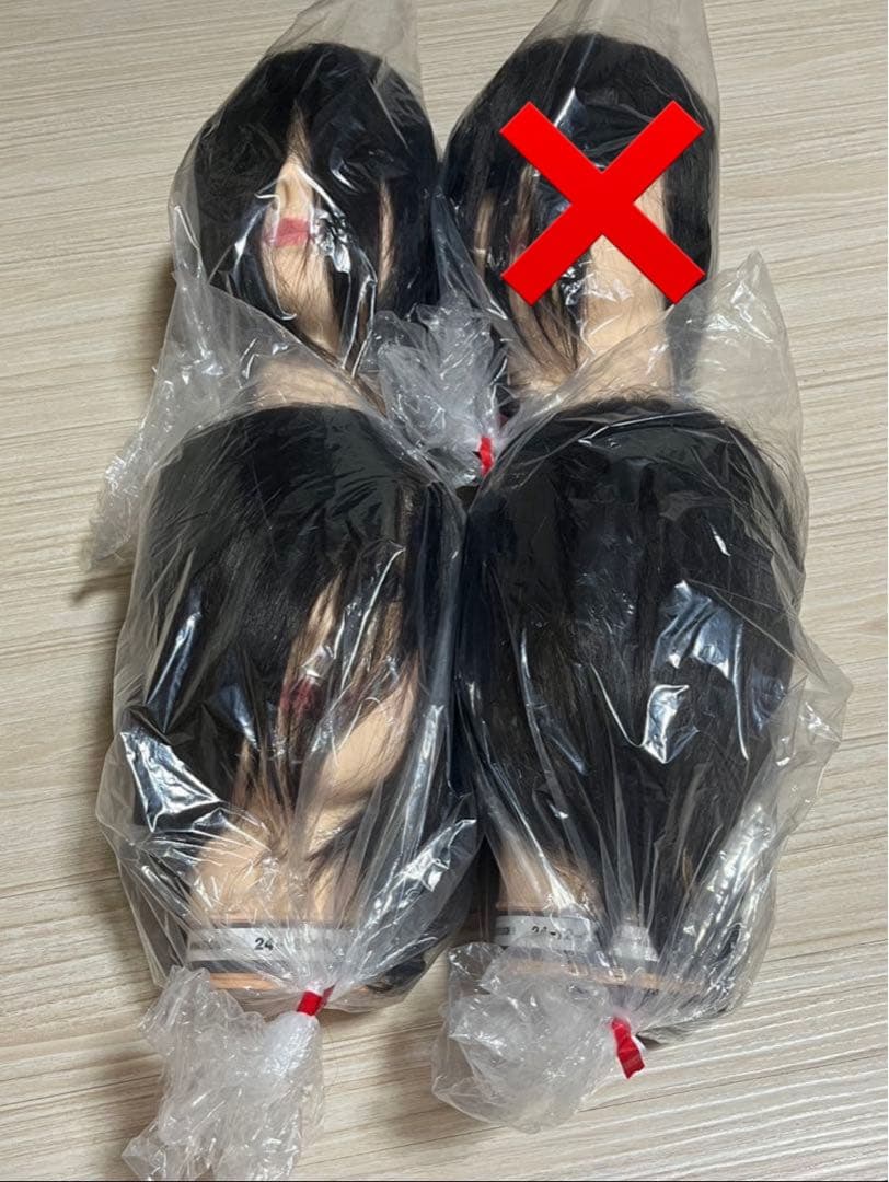 美容師実技試験用のカット用標準仕様モデルウィッグ3個セット