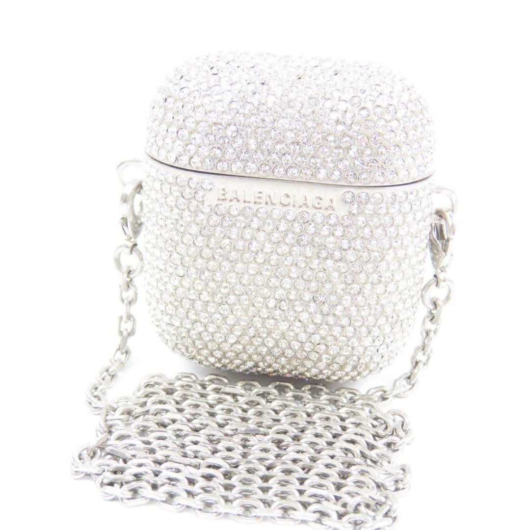 希少 BALENCIAGA AirPodsケース チェーンショルダー ストーン
