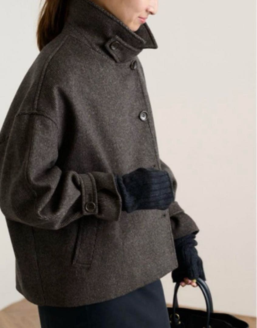 【framework】23AW ピンチェックバルカラーショートコート