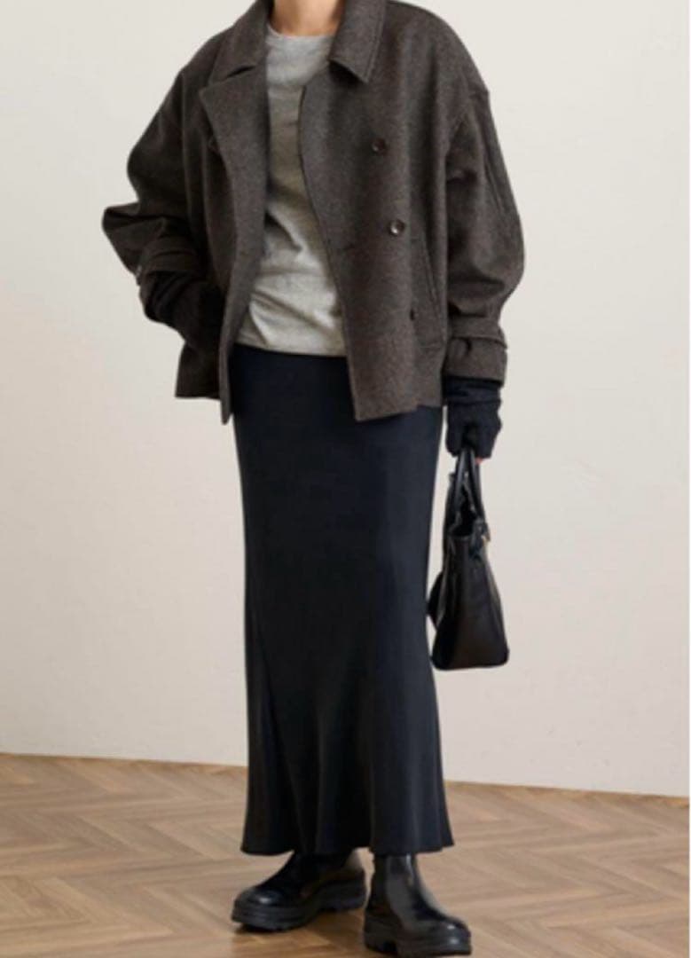 【framework】23AW ピンチェックバルカラーショートコート