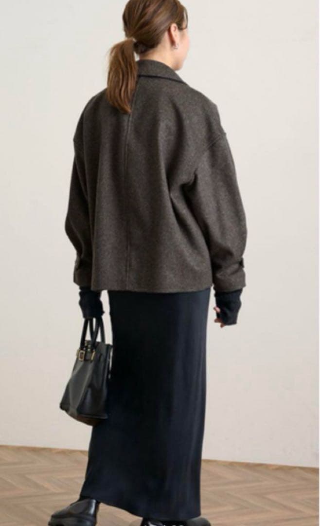 【framework】23AW ピンチェックバルカラーショートコート