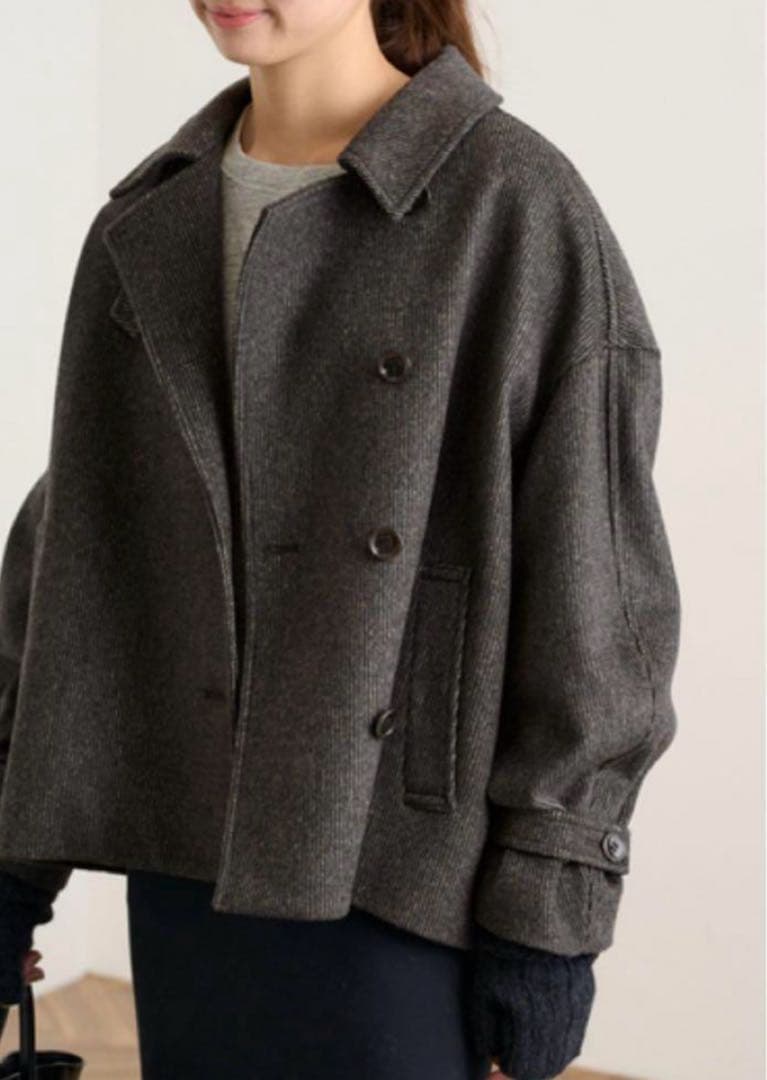 【framework】23AW ピンチェックバルカラーショートコート