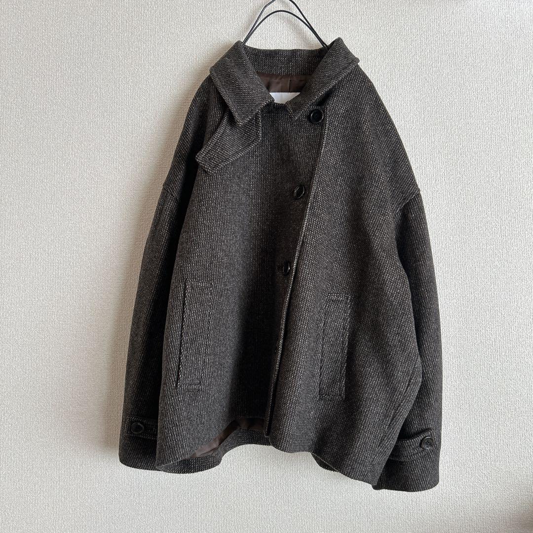 【framework】23AW ピンチェックバルカラーショートコート