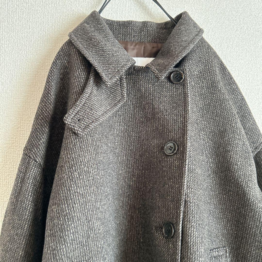 【framework】23AW ピンチェックバルカラーショートコート