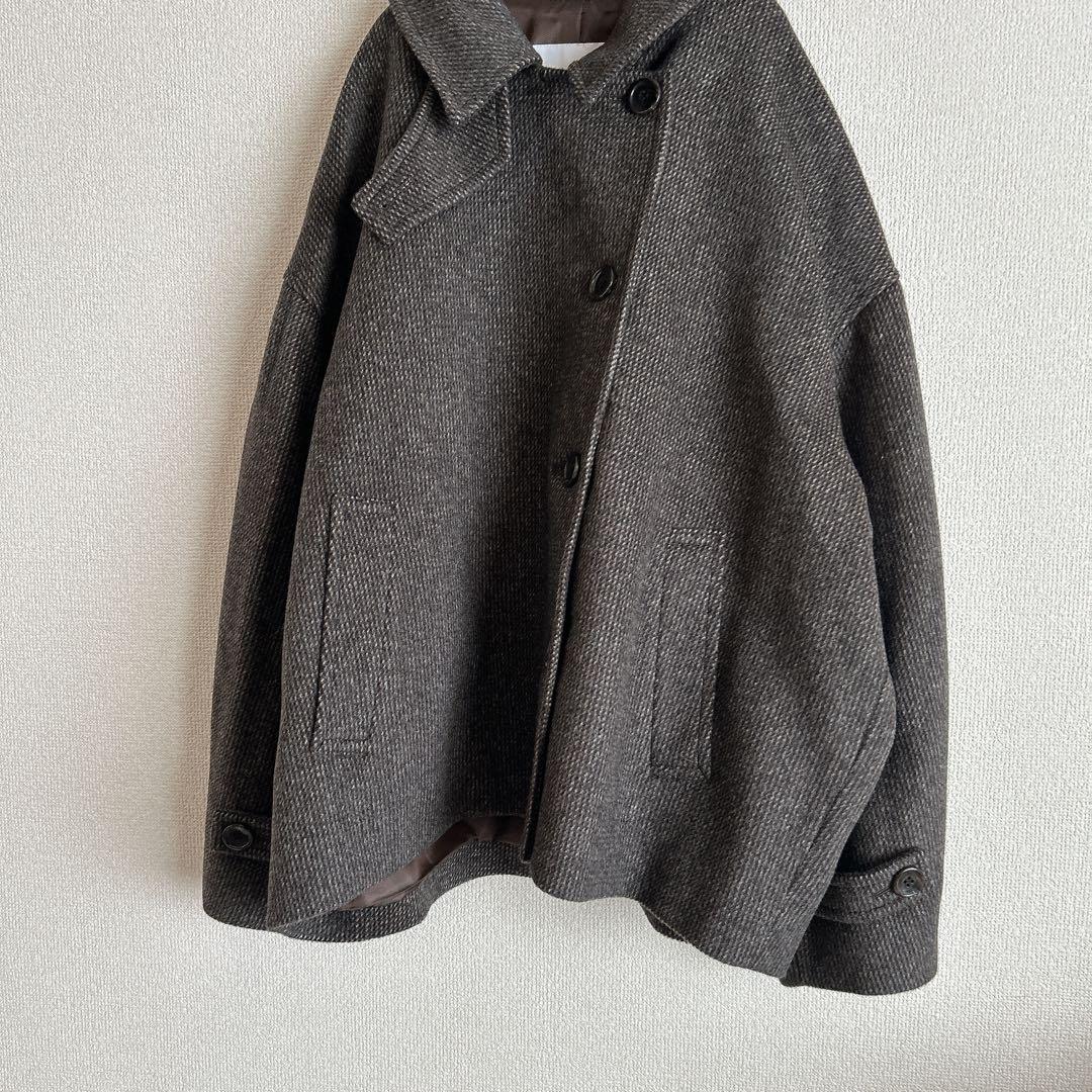 【framework】23AW ピンチェックバルカラーショートコート