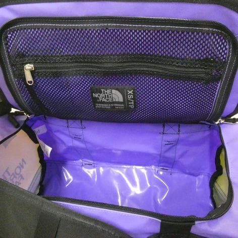 ザ ノースフェイス BC ダッフル XS ハイパープル×アストロライム×ホワイト