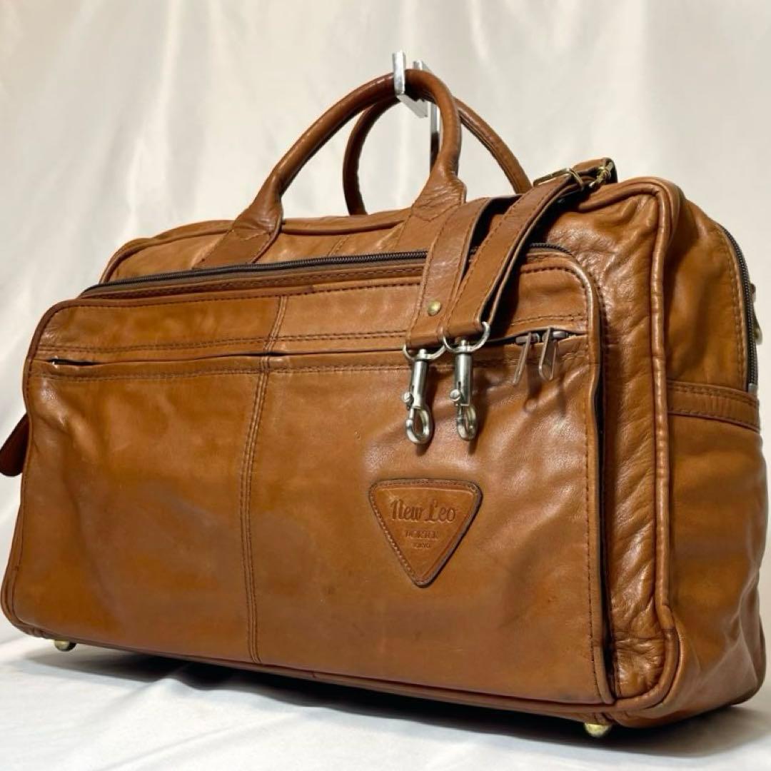 【希少】ポーター ボストンバッグ オールレザー 2way 大容量 ブラウン