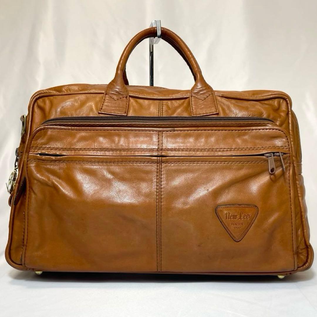 【希少】ポーター ボストンバッグ オールレザー 2way 大容量 ブラウン