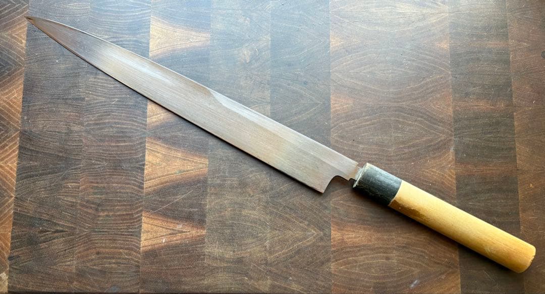 正本総本店　霞　玉白鋼　柳刃　300mm 尺　包丁　和包丁　研ぎ済