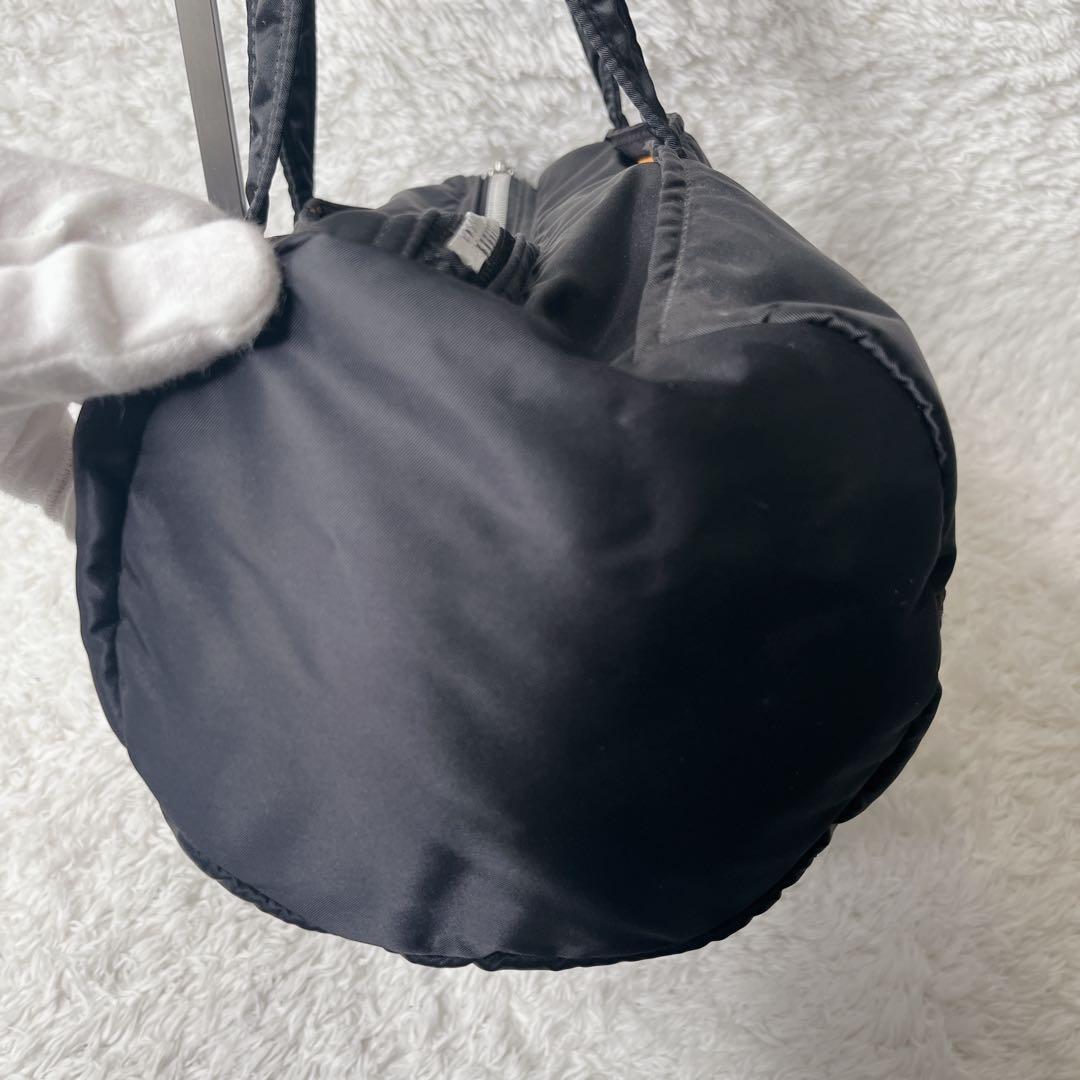 未使用級 ポーター タンカー ミニボストン ブラック ダッフル ドラムバッグ L