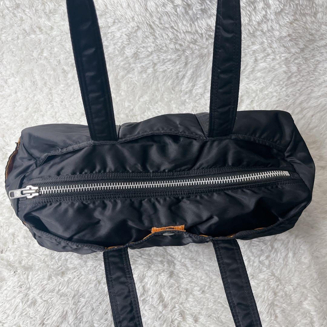 未使用級 ポーター タンカー ミニボストン ブラック ダッフル ドラムバッグ L