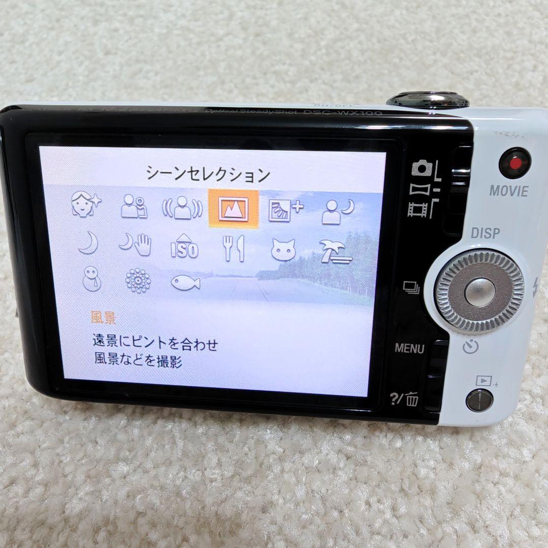 SONY ソニー Cyber-Shot DSC-WX100 ホワイト デジカメ
