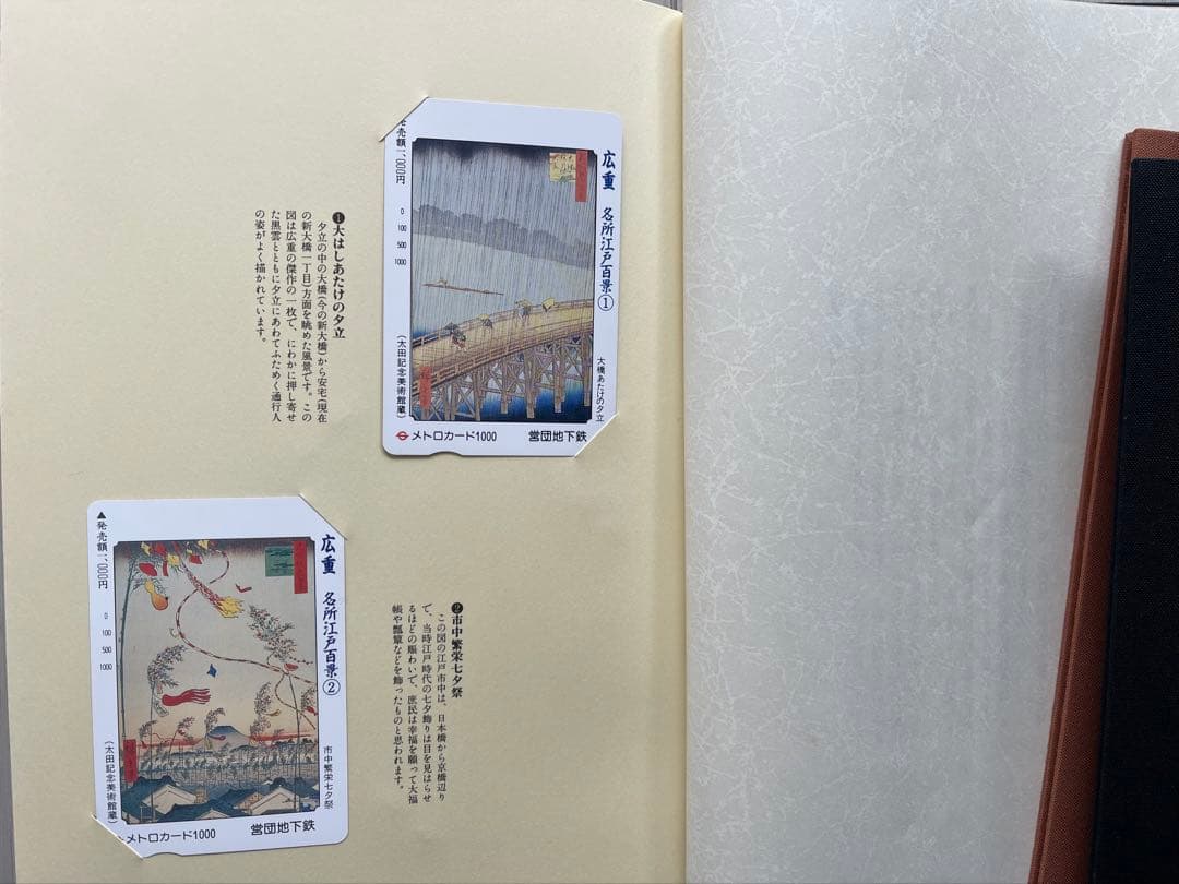 広重名所江戸百景第一集--第五集セット　メトロカード60枚　営団地下鉄