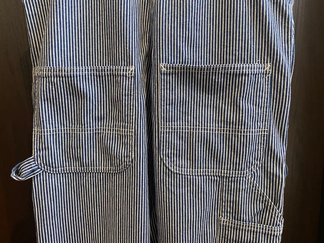 【美品】Carhartt カーハート ヒッコリーストライプ デニムオーバーオール