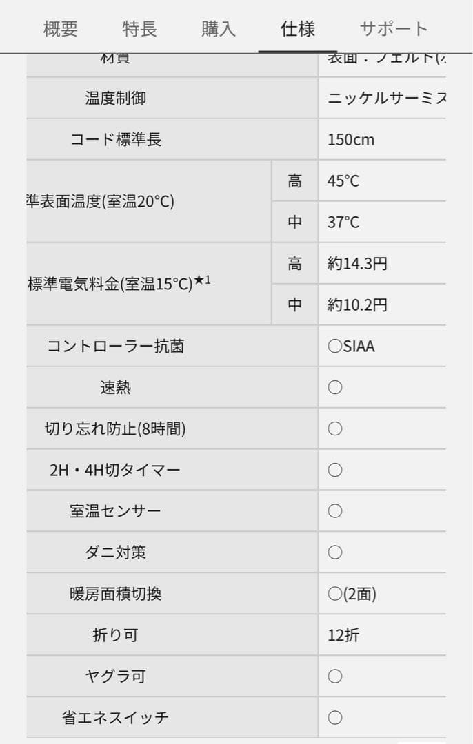Panasonic DC-3JN 三畳用 ホットカーペット