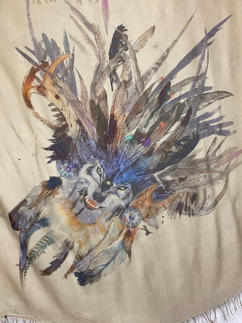 BALMAIN HOMME バルマン ウルフプリント ストール