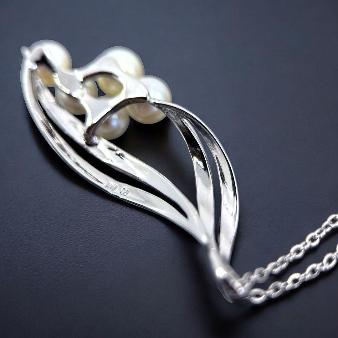 【極上】ミキモト　アコヤ　本真珠　パール　ペンダント　ネックレス　シルバー