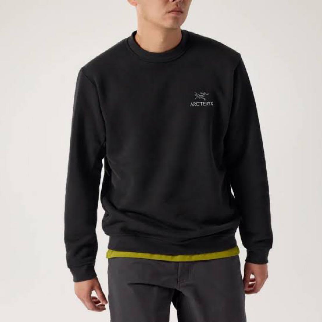 ARC'TERYX ／アークテリクス ／エンブレムフリースクルー 黒　／Lサイズ