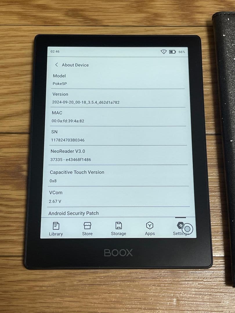 BOOX Poke5 ６インチ 電子ペーパー タブレット 動作確認済み