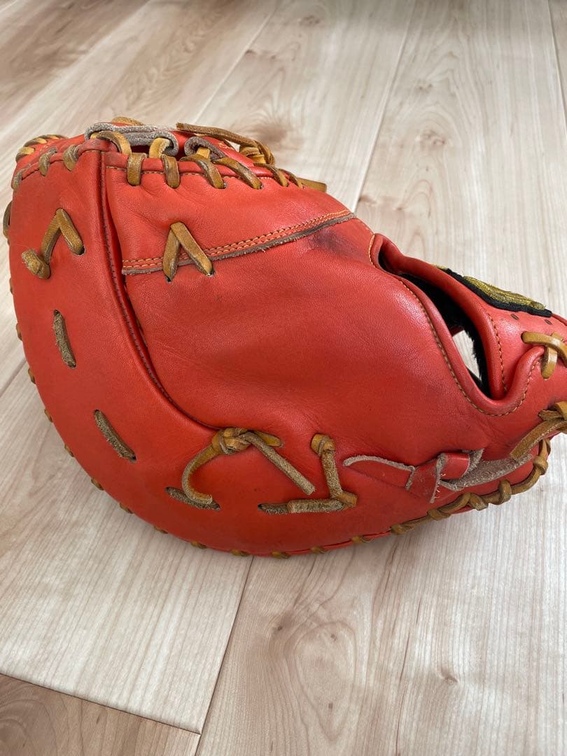 S*☆様 軟式用ファーストミット ハイゴールド オレンジ