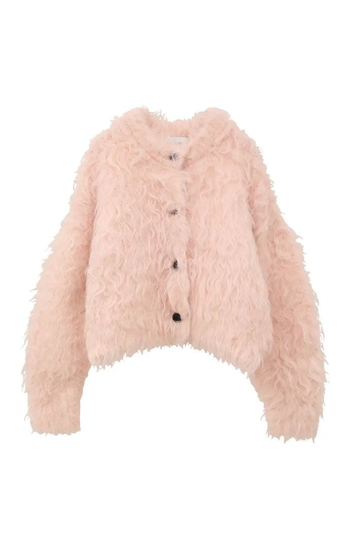 な*ち様 CLANE シャギーショートカーディガン ピンク　1