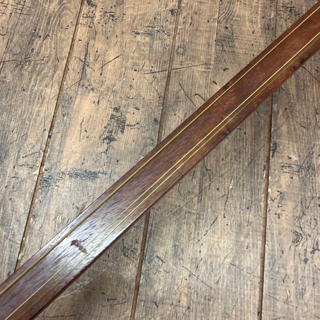 昭和レトロ 三味線 丸打胴 中棹 花梨 民謡 地唄 弦楽器 和楽器 ハードケース