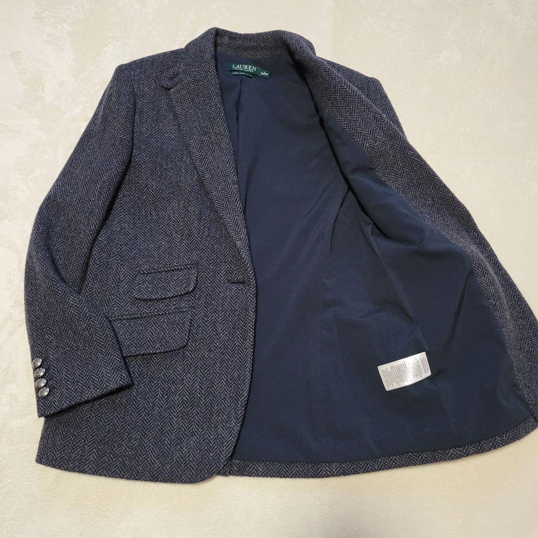 銀ボタン/ヘリンボーン✨ローレンラルフローレン　テーラードジャケット　イタリア製