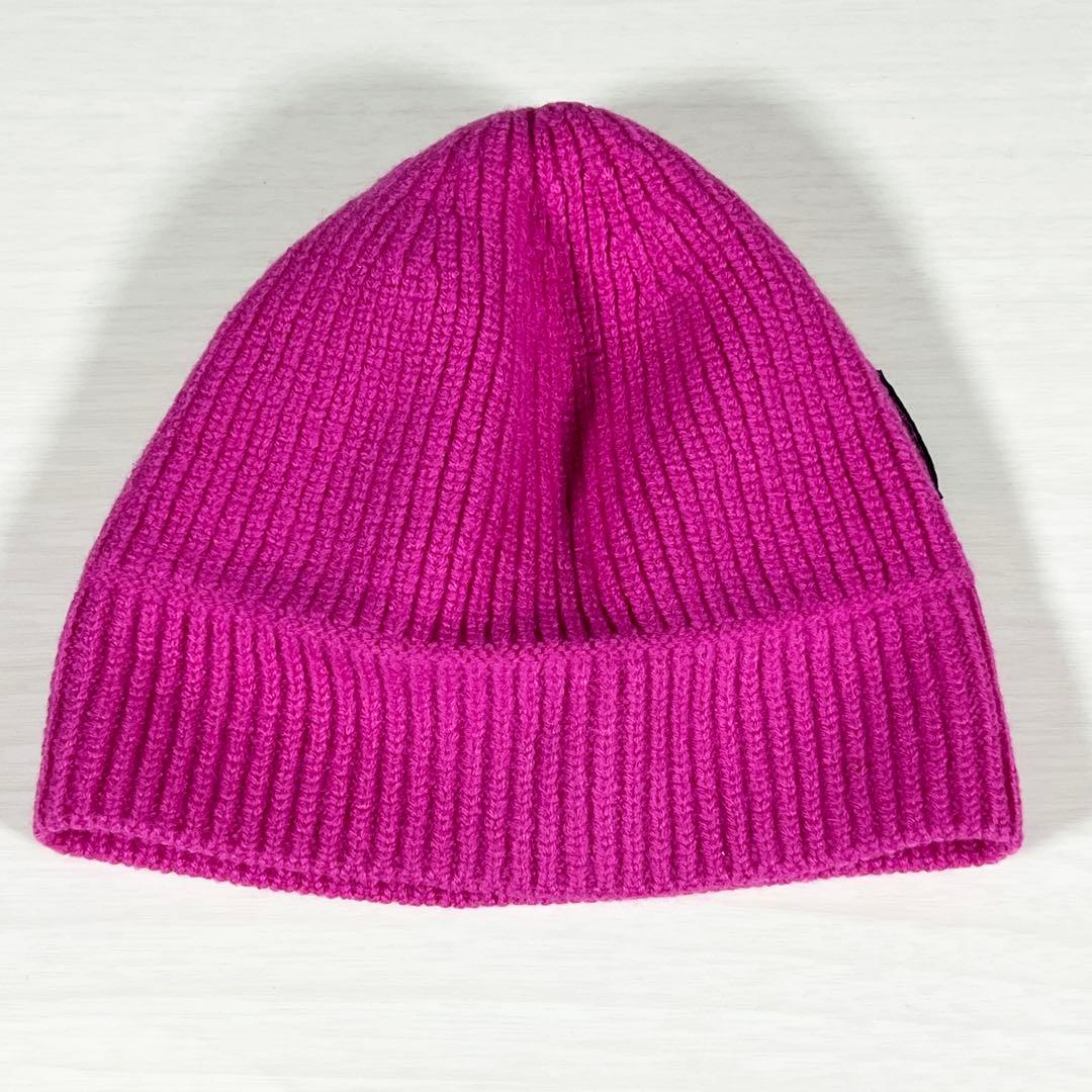 LOUIS VUITTON ルイヴィトン 逆さロゴ ニット帽 ピンク ウール