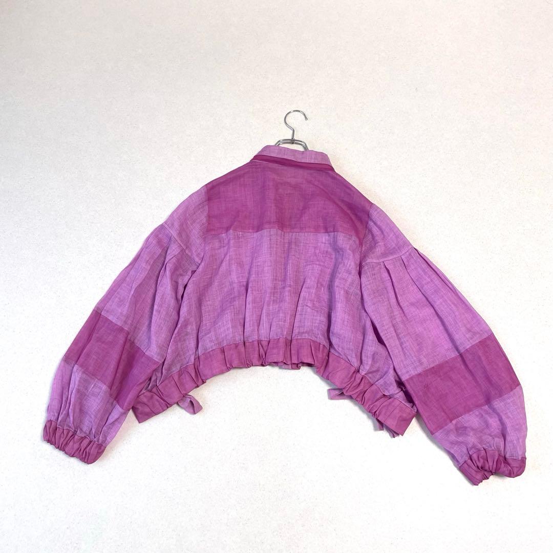 【未使用・タグ付き】エイココンドウ フリル チュール クロップド丈 ブルゾン