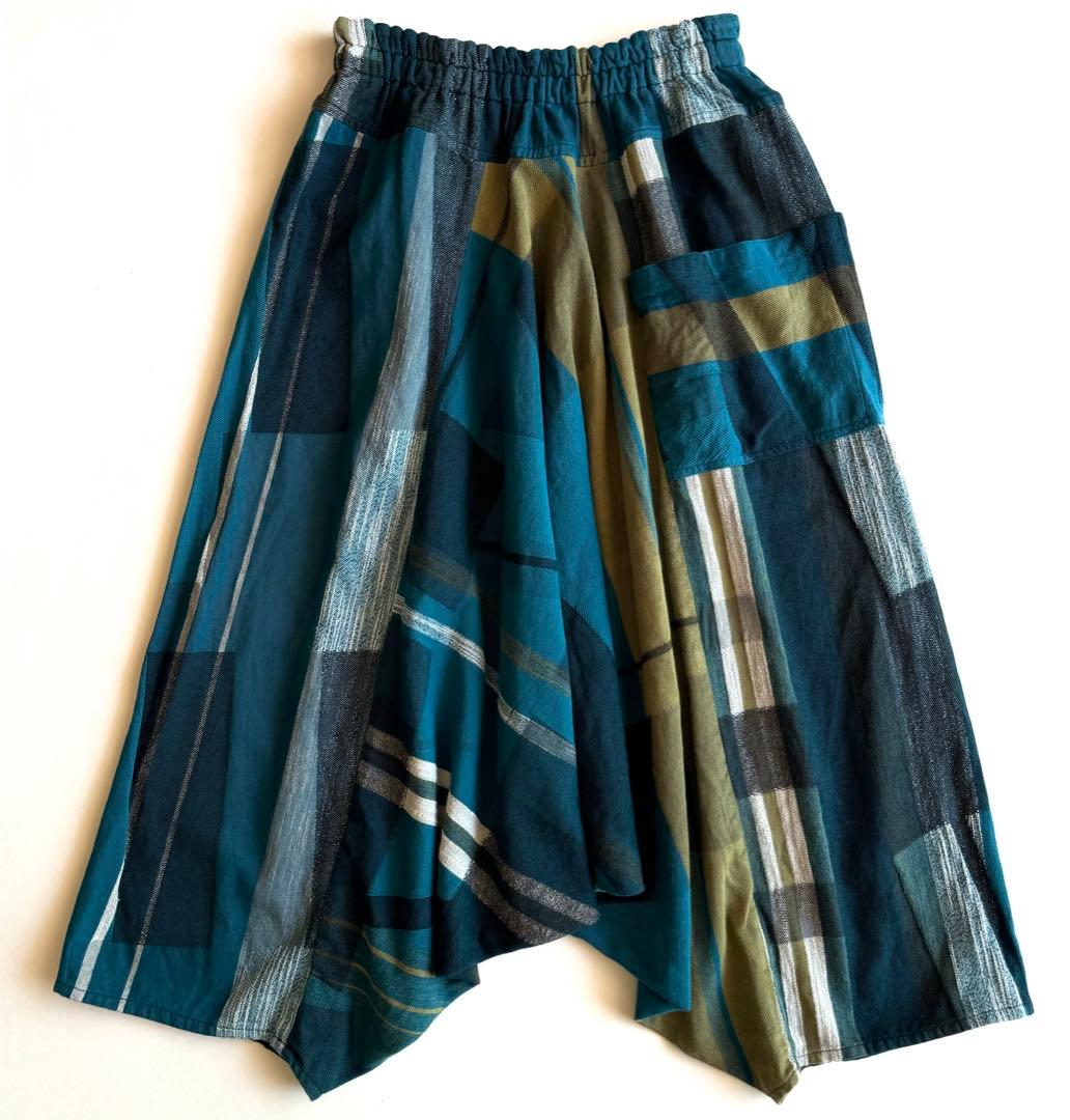 tamaki niime タマキニイメ タルンパンツ ロング ターコイズブルー