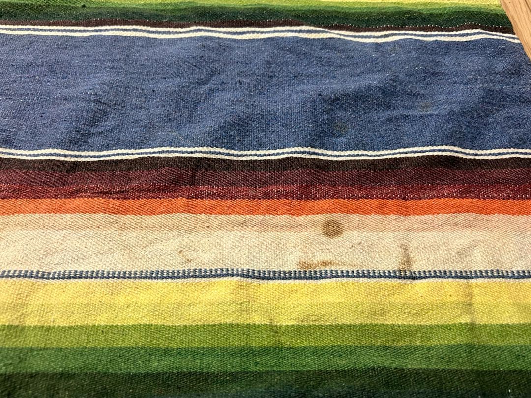 30s 40s ビンテージ メキシカンラグ サラぺ 大判 アンティーク