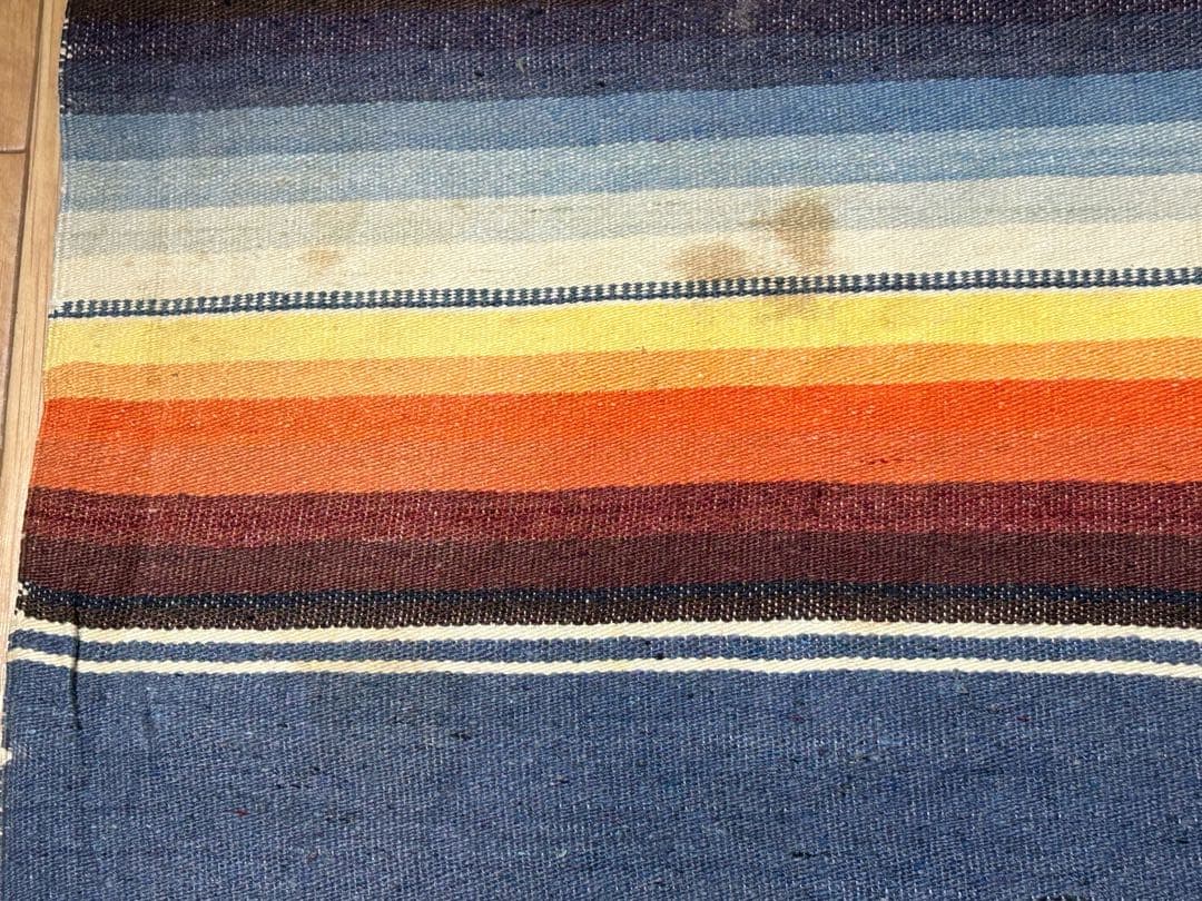 30s 40s ビンテージ メキシカンラグ サラぺ 大判 アンティーク